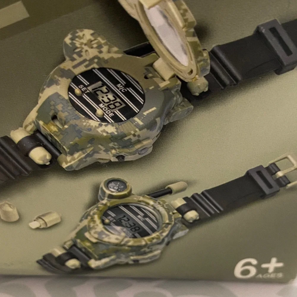 Military Intercom Watch Walkie Talkie - Camouflage
